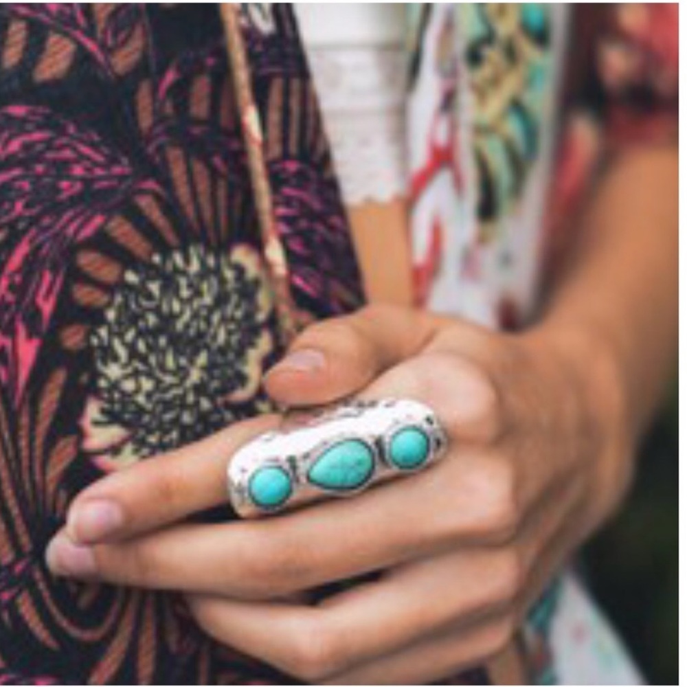 ▪️Turquoise Boho Ring - Picture 6 of 8